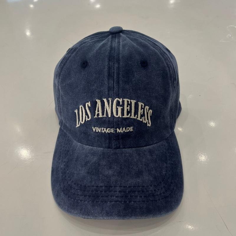 Retro washed baseball cap, letter versatile female face peaked cap, casual visor hat, male trend