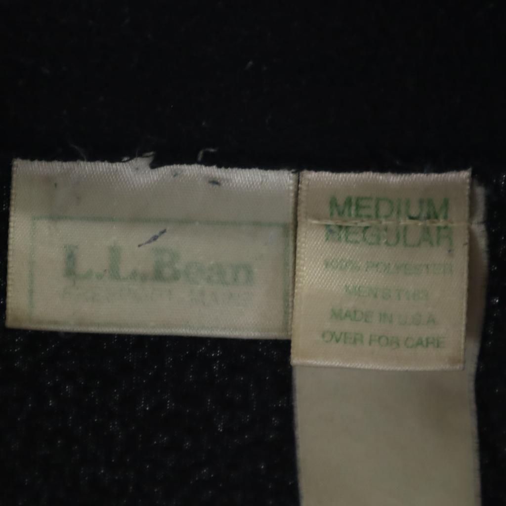 L.L.BEAN 80s Vintage Made In USA Half Zip Fleece Jacket M Blue Outdoors Men's Used
