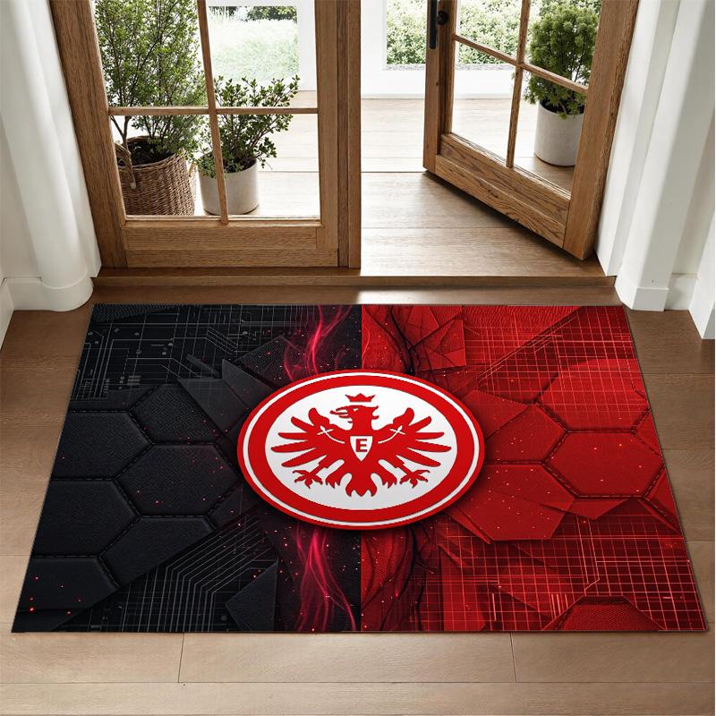 Eintracht Frankfurt Football Design Crystal Velvet Rug Soft Decorative Mat for Bedroom Entrance