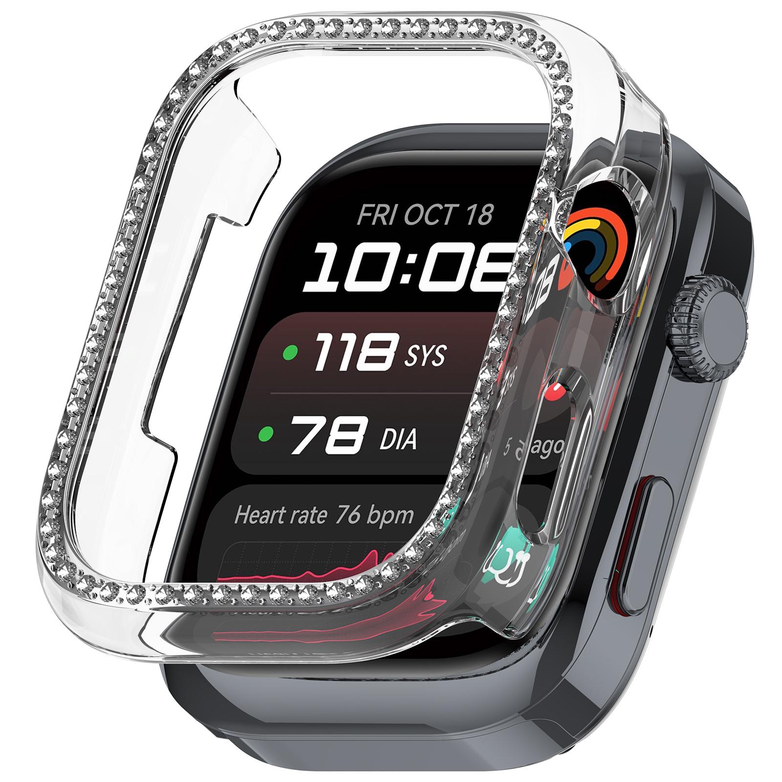 

For Huawei Watch D2 Clear Watch Case Rhinestone Decorative Hollow Design PC Watch Cover As Shown A