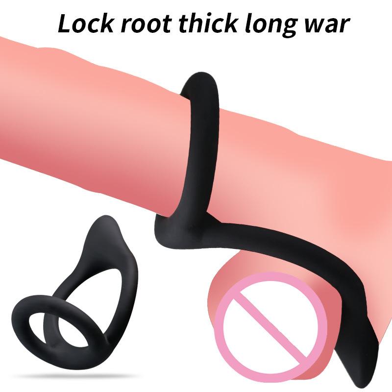 Men's delay horseshoe ring  Silicone male lock essence