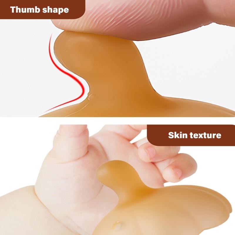 Infant Teeth Soother Silicone Teether Breast Like Shape Ergonomic Handle for Safe Chewing and Teeth Development