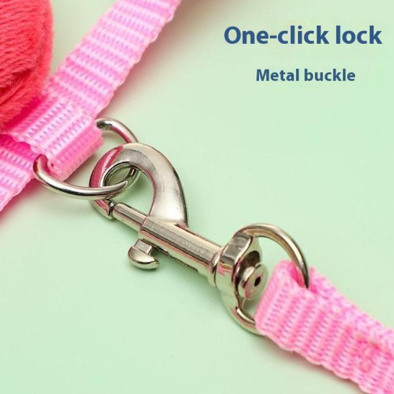 Cartoon Fruit Harness Rabbit Cat Harness And Leash Set Adjustable Pet Harnesses For Small Animals Outdoor Walking Traction Rope