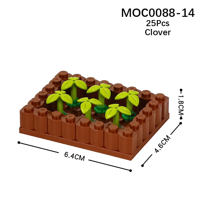 MOOXI Urban Farm Vegetable Garden Flower Garden MOC Bricks Model Kit DIY Children Toy Building Blocks Set Adults Assembling Gift