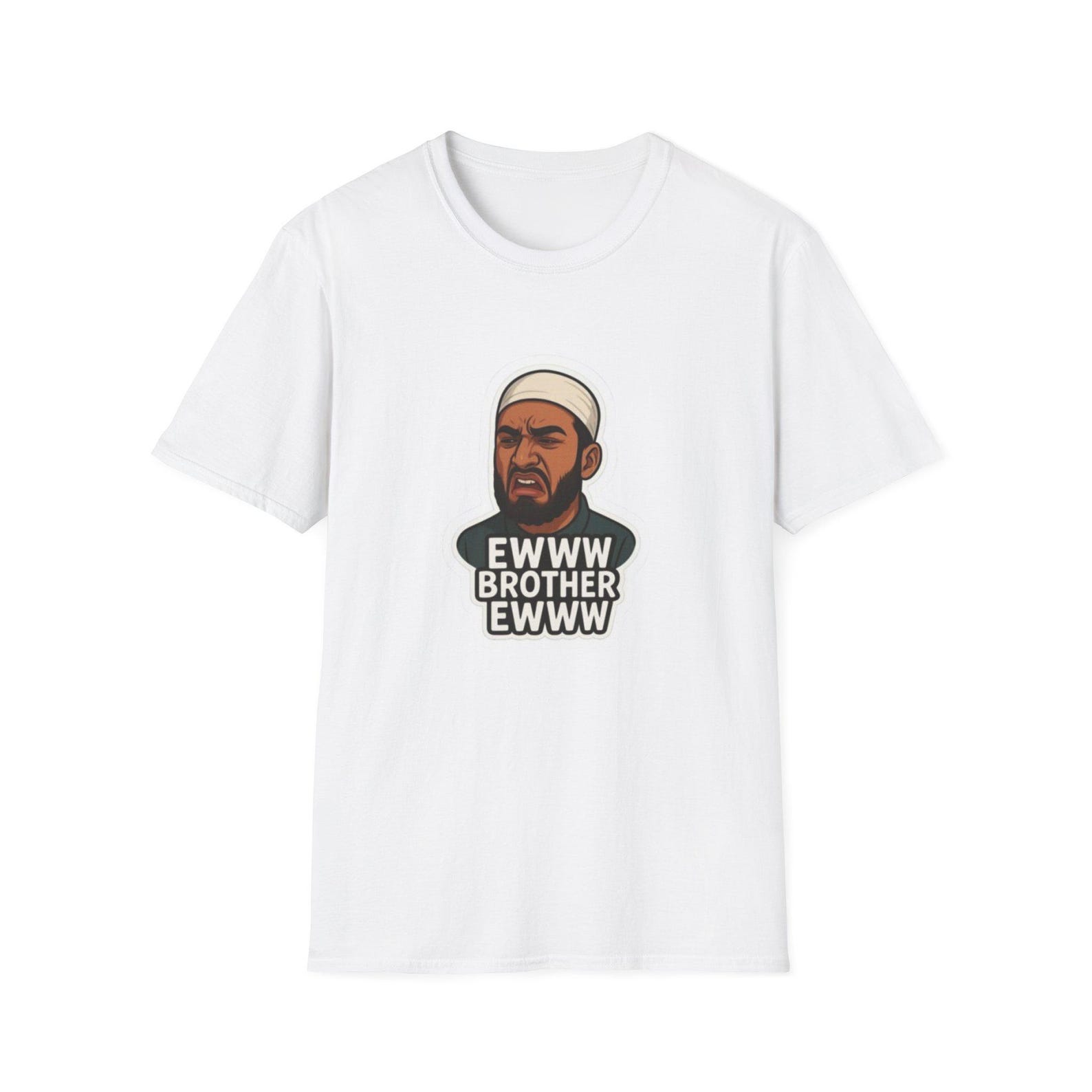 Ewww Brother Ewww T-Shirt | Funny Face Illustration Tee 3XL