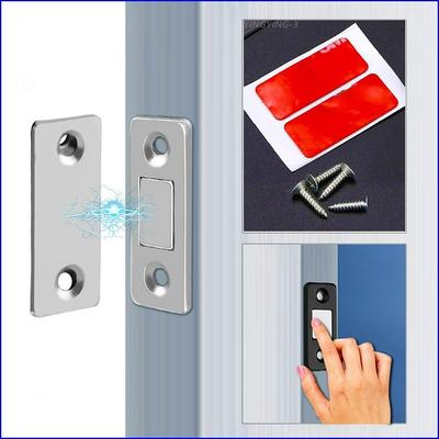 Magnetische Schrankfänge, Magnet-Türstopper, versteckter Türschließer mit Schraube für Schrank, Schrank, Schublade, Möbelbeschläge, XYZ
