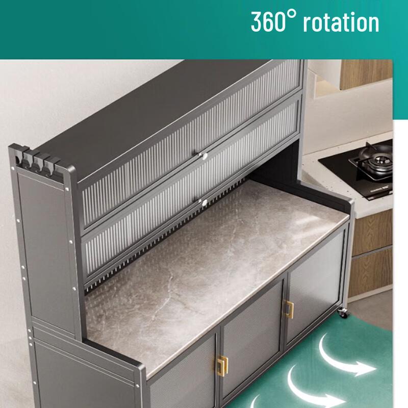 5-Tier Kitchen Storage Cabinet with Spice Rack