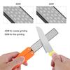 Outdoor Camping Folding Double Sided 400Celsius600# Sharpener Stone Whetstone Sharpening Tool(Yellow)