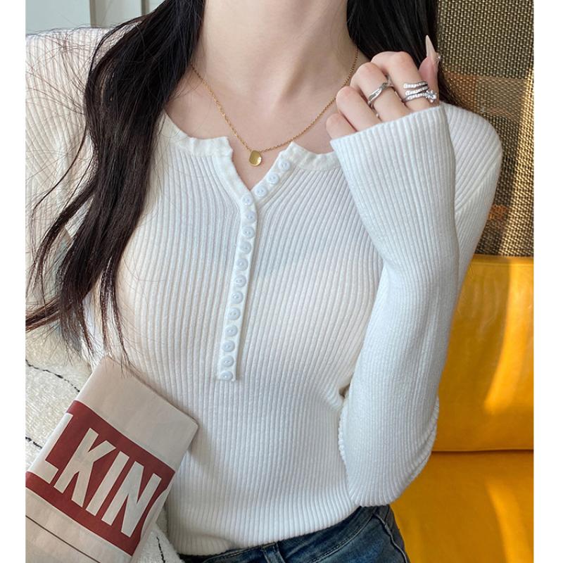 Dámský módní svetr s dlouhým rukávem, kulatým výstřihem, ležérní červený pulovr, podzimní zimní jednobarevný základní vánoční pletený svetr, elegantní pletené svetry 25670