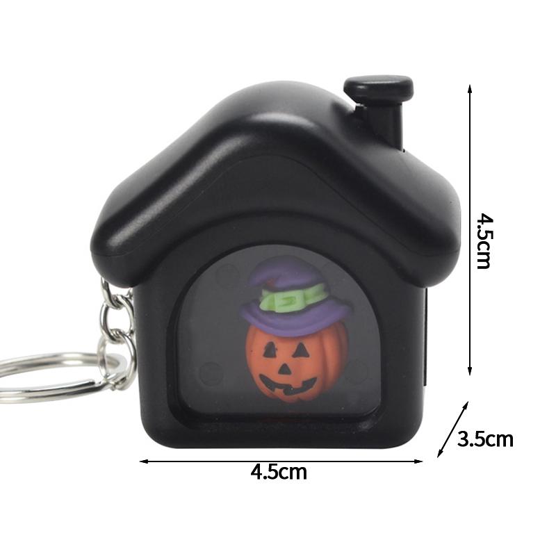 Halloween Rocking Keychain Toys Pumpkin Black Cat Acrylic Bag Pendant Backpack Mobile Phone Charm Holiday Party Kids Funny Gifts
