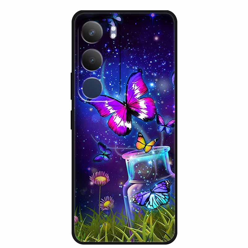 For Vivo Y29 5G Case V2420 Cartoon Wolf Tiger Soft Silicone Cover TPU Phone Case for Vivo Y29 5G Bumper Capa Shockproof Fundas