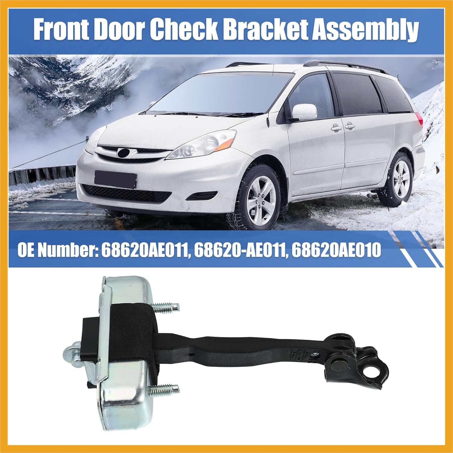 

Front Left Door Check Bracket Stop Strap 68620-AE011 for Toyota Sienna 2004-2010 Car Door Check Arm Assembly LH Driver Side Door Check Strap Stopper