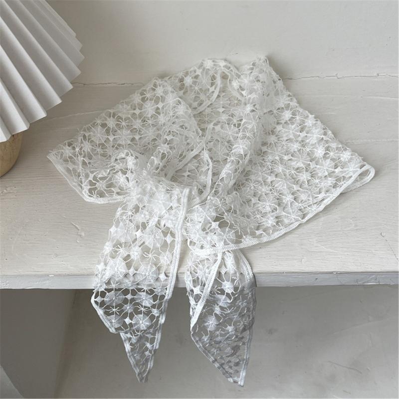 Ästhetischer Lochmuster-Schal Böhmischer Schal Kopfbedeckung Taillenschal Taschenband für Frauen Verschiedene Anlässe Beliebte Foto-Requisiten