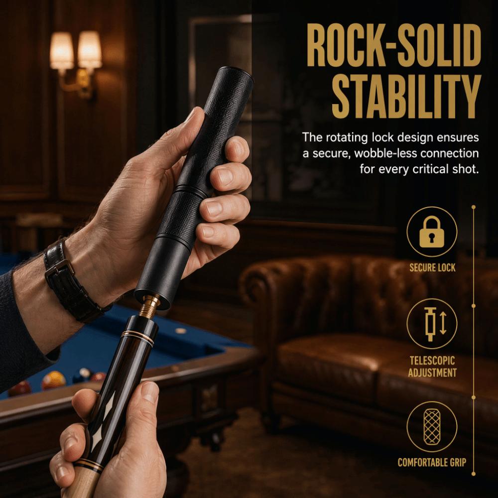 Threaded Connector Pool Cue Extension Telescopic Structure Cue Lengthener Indoor Play