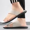 Men's Slippers 2025Summer New Casual Leather Slipper Comfortable Non-Slip Men Flat Sandals Peep Toe Beach Slippers Luxury Slides