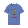 Tricou Unisex Softstyle Schelet Desen Animat Pălărie Petrecere Balon Halloween Umor