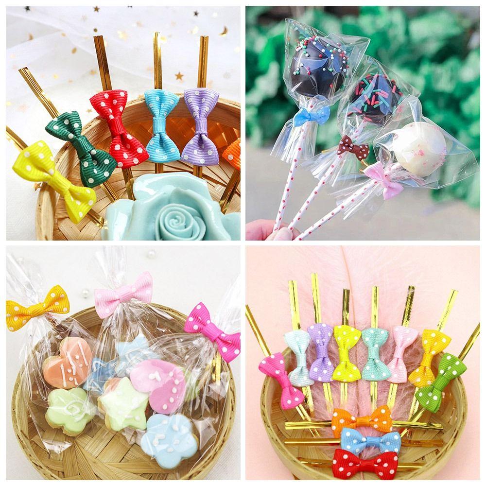 Bags Bowknot Fixed Ties Bow Wrapping Golded Wire Binding Wire Packing Bag Bow Tie DIY Bow Ties