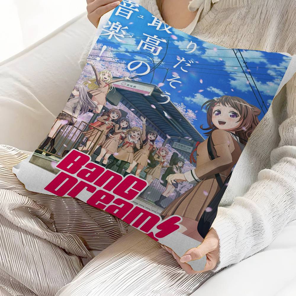 

Anime BanG Dream 45*45cm Cushion Cover Pillow Cover Decor Pillowcase Home Pillowcase For Couch Pillow 30cmx30cm