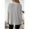 Women's Ribbed Long Sleeve Sweater, Long Sleeve Autumn Winter Top