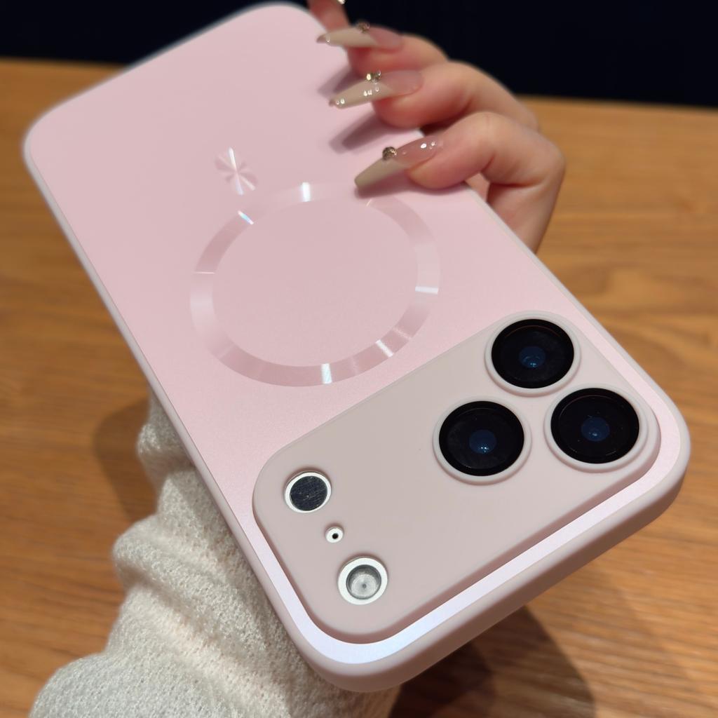 AG Nano Frosted Glass Lens Magnetic Case For iPhone 17 16 15 14 Plus 13 12 11 Pro Max For Magsafe Wireless Charge Cover