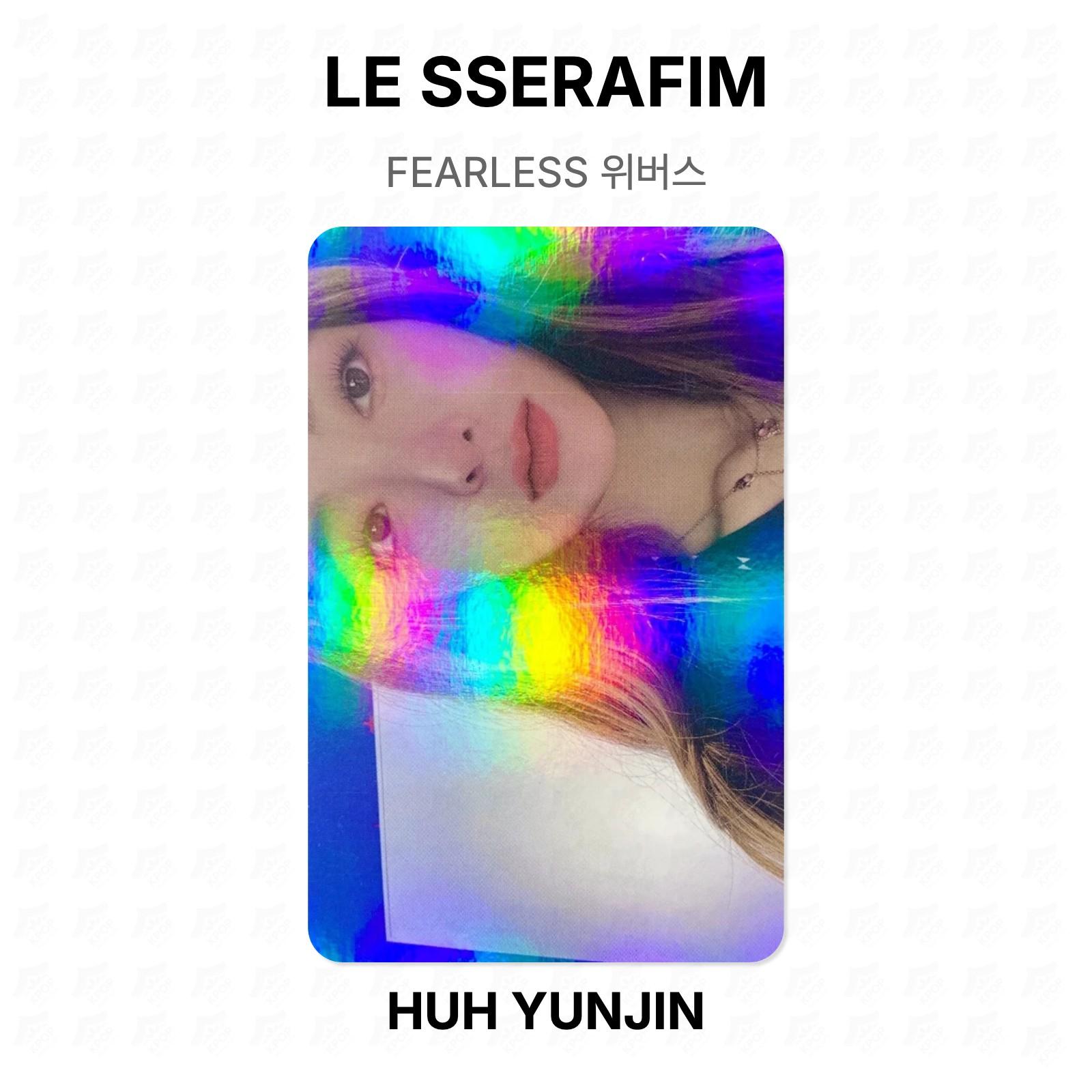 LE SSERAFIM FEARLESS WEVERSE Official Photocard HUH YUNJIN