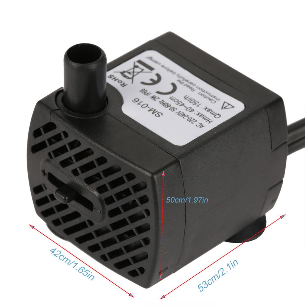 2W   Quiet Submersible   with LED Light Fish Pond Aquarium   Fountain