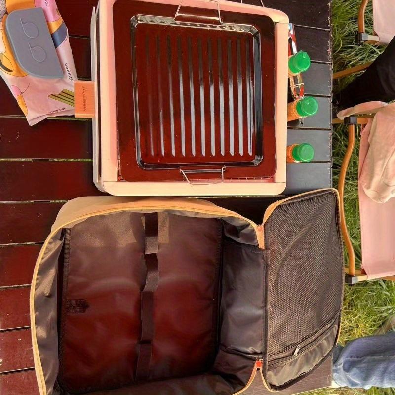 Outdoor Camping Picnic Cassette Stove Storage Bag Baking Tray Gas Tank Cookware Barbecue Storage Box Portable Camping Handbag