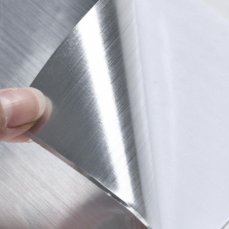 Tapet Stil Metalic Decorativ Peel and Stick Film Argintiu/Auriu Periat Hârtie de Contact PVC Impermeabil Decal DIY pentru Aparate Electrocasnice