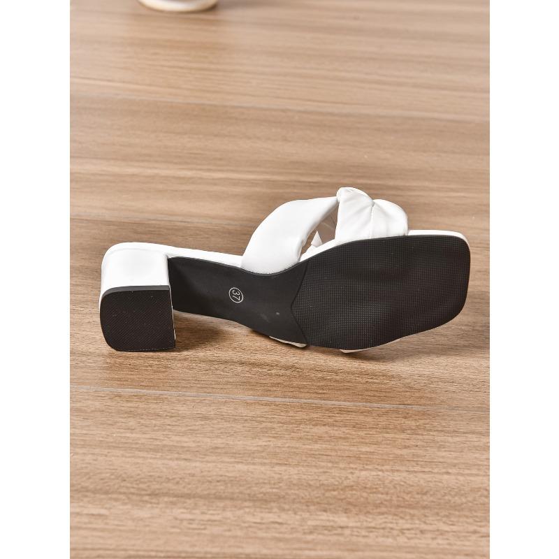 Large-Size New Summer Fashion Square-Toe Chunky Heel High-Heeled Sandals – Lightweight Casual Slippers for Women