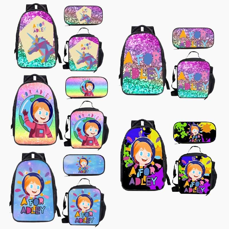 Afor Adley School Backpack Set For Kids Large Size 20-35l Capacity Zipper Closure