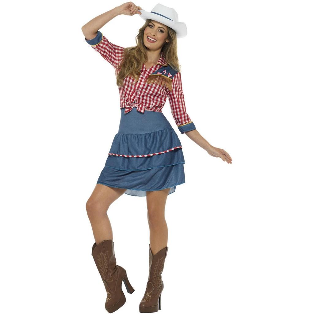 Smiffys Womens/Ladies Rodeo Doll Costume Set