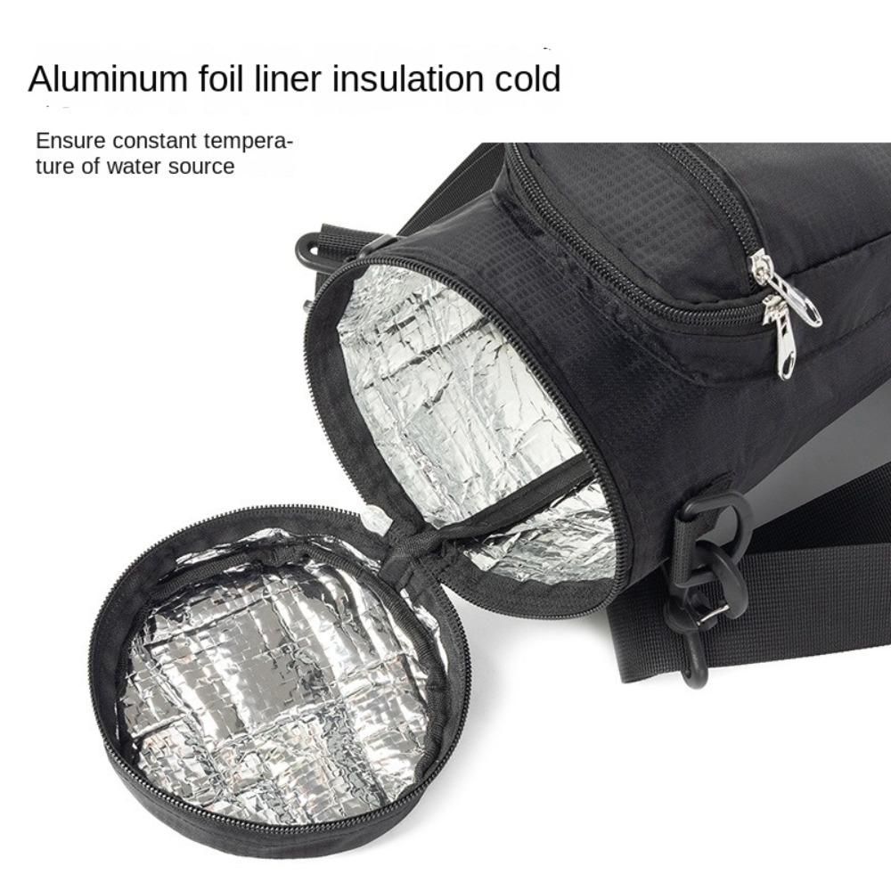 Oxford Cloth Crossbody Cooler Bag Adjustable Shoulder Strap Water Cup Protect  Outdoor
