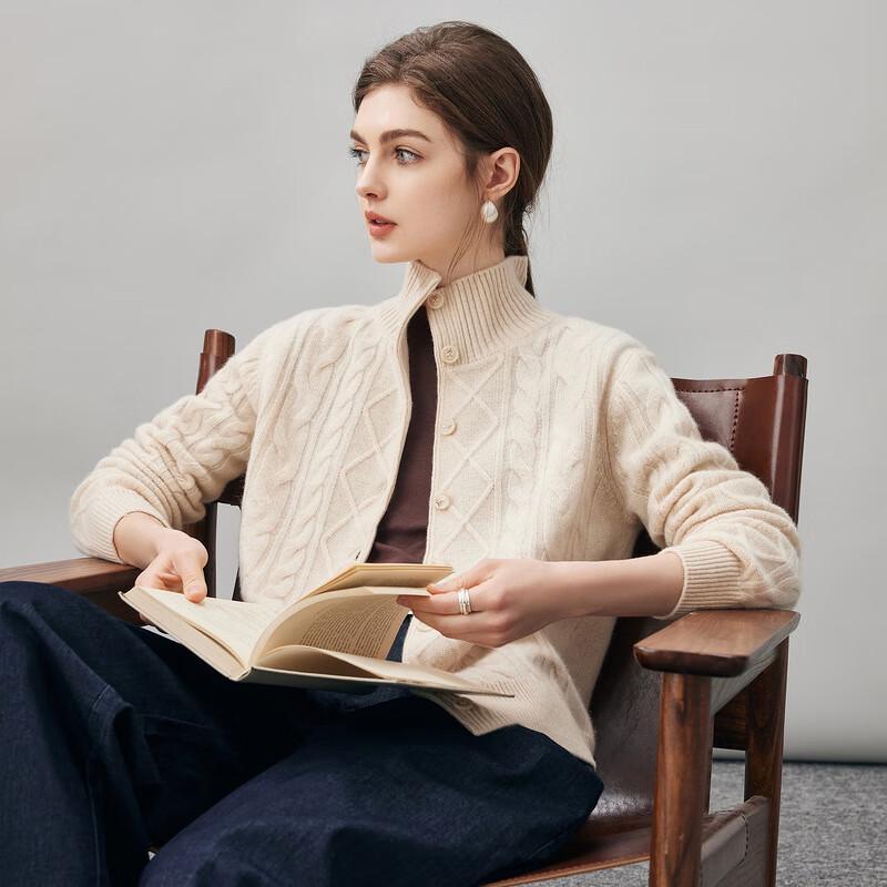 

Kemeng Boka Women s Thick Cashmere Cardigan KST1618 M