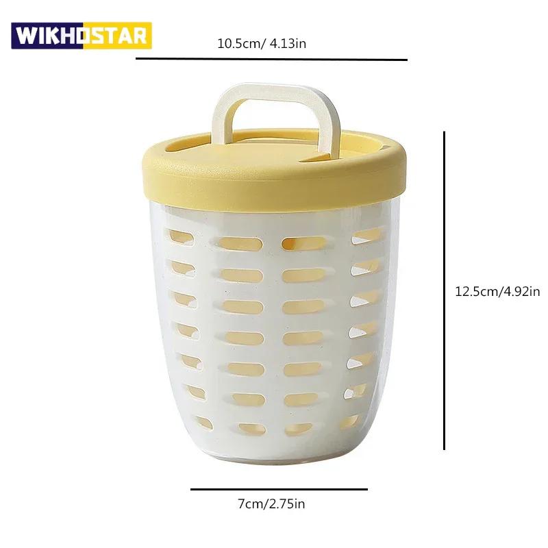 Doppelschichtiger Entwässerungs-Frühstückssalatbecher mit Gabel Multifunktionale Entwässerungsfunktion Mehrzweck Versiegelt Auslaufsicher