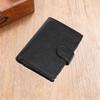 Men Faux Leather Wallet RFID Blocking Bi-fold Short Wallet Minimalist Slim Vintage Front Pocket Anti-Theft Credit Card Holder