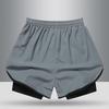 Men's Summer Sports Basketball & Running Shorts, Lightweight Two-in-One Design, Mid-Length for Training & Casual Use