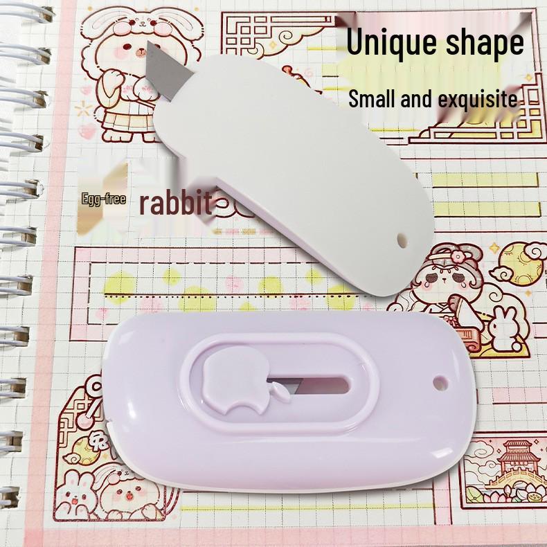 Girly Cartoon Craft Knife: Cute, Portable Mini Retractable Cutter фиолетовый