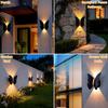 Solar Powered Butterfly Wall Sconce, Modern Stairway Hallway Light, Outdoor Courtyard Balcony Wall Lamp