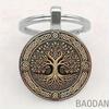Tree Of Life Pattern Round Pendant Keyring Accessory