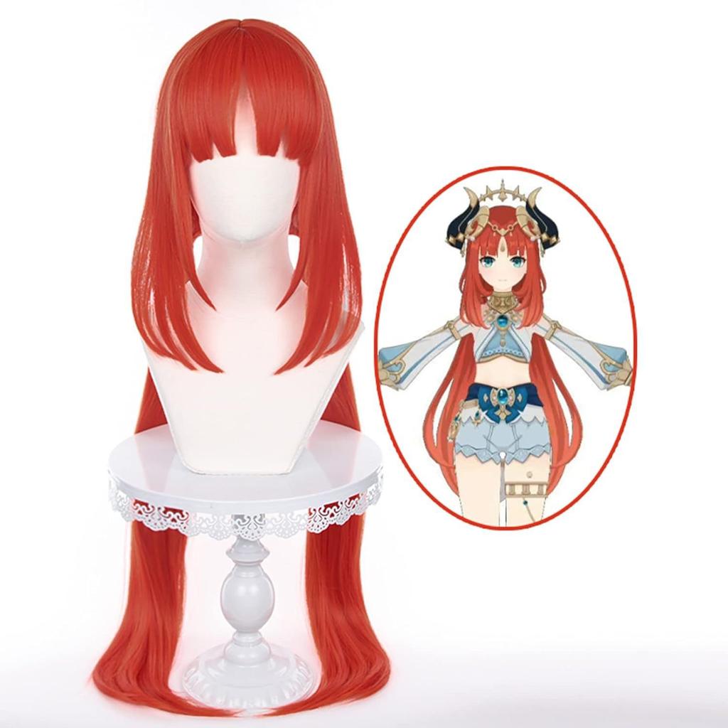 Genshin Impact Nilu Grass Guoxumi Double Horsetail Simulated Scalp COS Wig Animation Direct Marketing