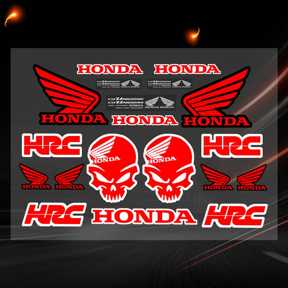 vbjhr10 Honda-h Japanese Motorcycle Sticker Suitable For Motorcycle Body Reflective Car Sticker Helmet Decal 20x30cm