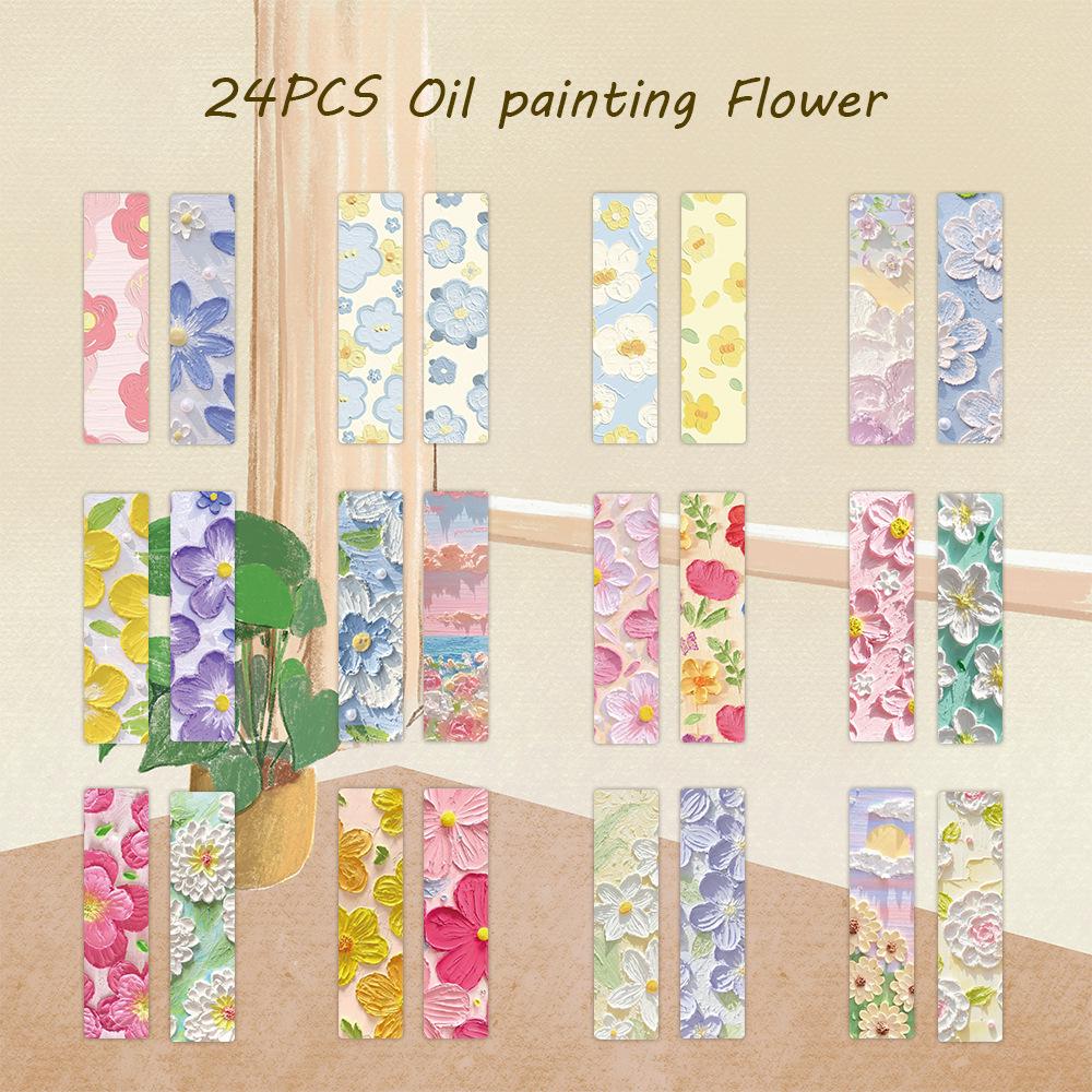 Chinese Ink Painting Bookmarks: 24 Sheet Set of High Aesthetic Student Reading Markers, Perfect As Cultural Creative Paper Gifts