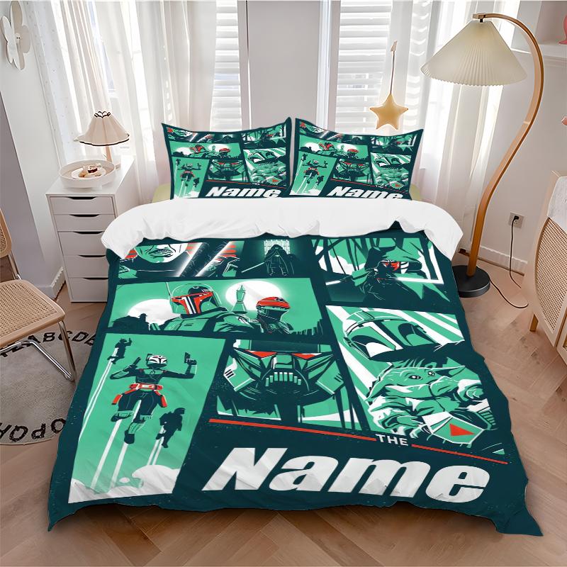 Custom Darth Vader Bedding 3 Piece Set HD Print Duvet Cover Pillowcases for Teens Adult Bedroom Decoration