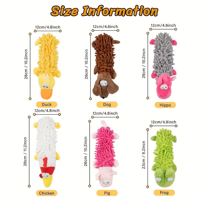 Süße Quietschtiere ohne Füllung für Hunde, Knister-Stofftiere zur Beschäftigung, Zerrspielzeug für kleine, mittlere und große Hunde