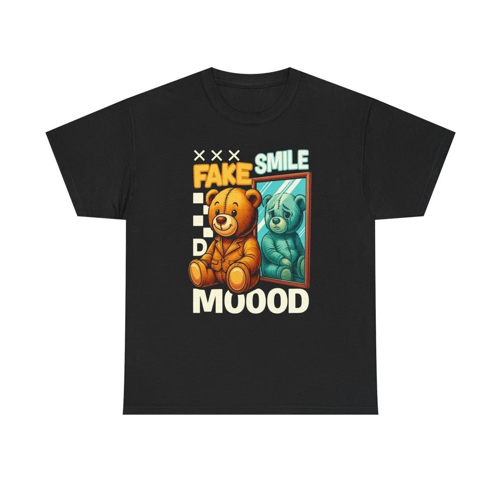 Fake Smile Teddy Bear Graphic T-Shirt Comfy Cotton Tee Brand NEW Unisex T-Shirt
