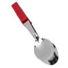 Metal+Plastic Musical Spoons Silver+Red Folk Instrument  For Music Enthusiasts