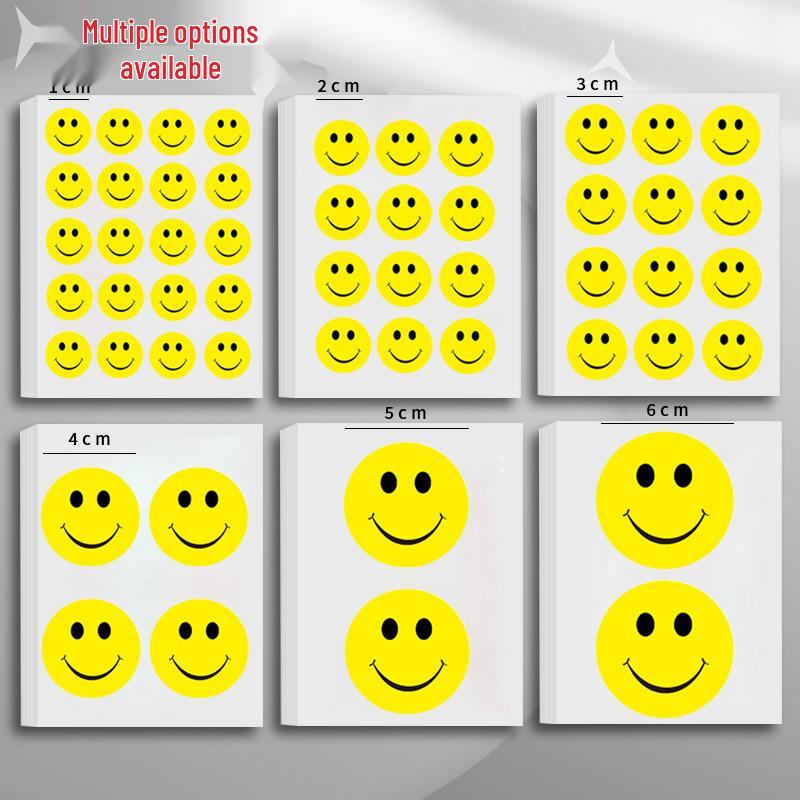 Smiling Face Rewards Stickers: Self-Adhesive Praise Labels for Kindergarten & Elementary Students