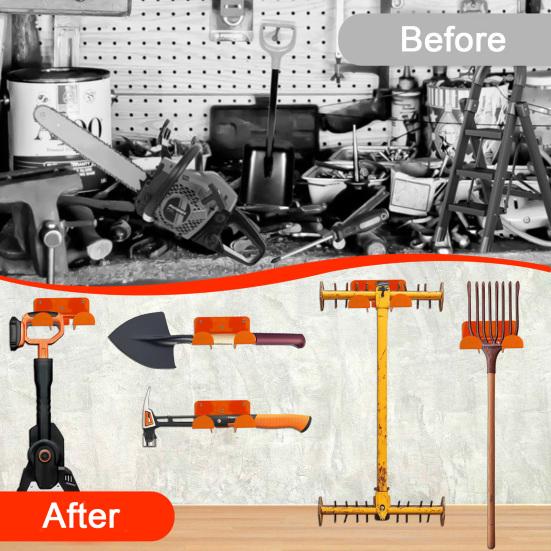 Wandmontierter Trimmerständer Garagenorganizer Freischneiderhalter Schwerlast Garten Elektrowerkzeug Aufhänger für Schuppen Werkstatt Rasentrimmer Heckenschere