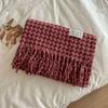 Autumn and winter new Maillard imitation cashmere plaid scarf women's winter senior sense versatile shawl thickened warm scarf