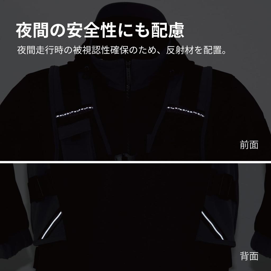 RS TAICHI Motorcycle Wear Riding Jacket Breathable Mesh CE Protector Hood Fixable Overlap Mesh Parka RSJ347 XL Spring/Summer Built-in BLACK/BLACK